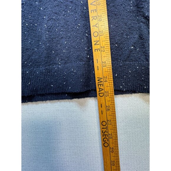 Loft Women's Llama Crew Neck Pullover Sweater Knit Long Sleeve Size XS Navy Blue - Picture 6 of 8